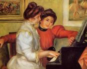 Yvonne and Christine Lerolle at the Piano